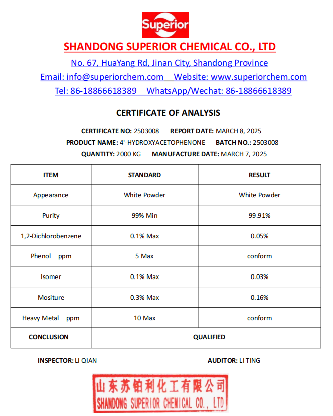 4'-Hydroxyacetophenone CAS No: 99-93-4 3 4'-Hydroxyacetophenone