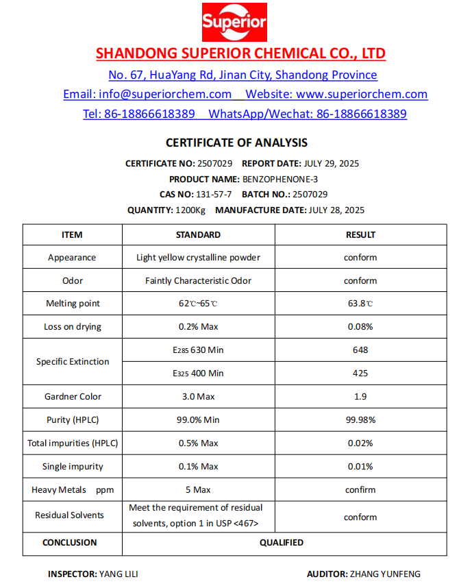 Benzophenone-3 CAS No: 131-57-7 5 BP-3