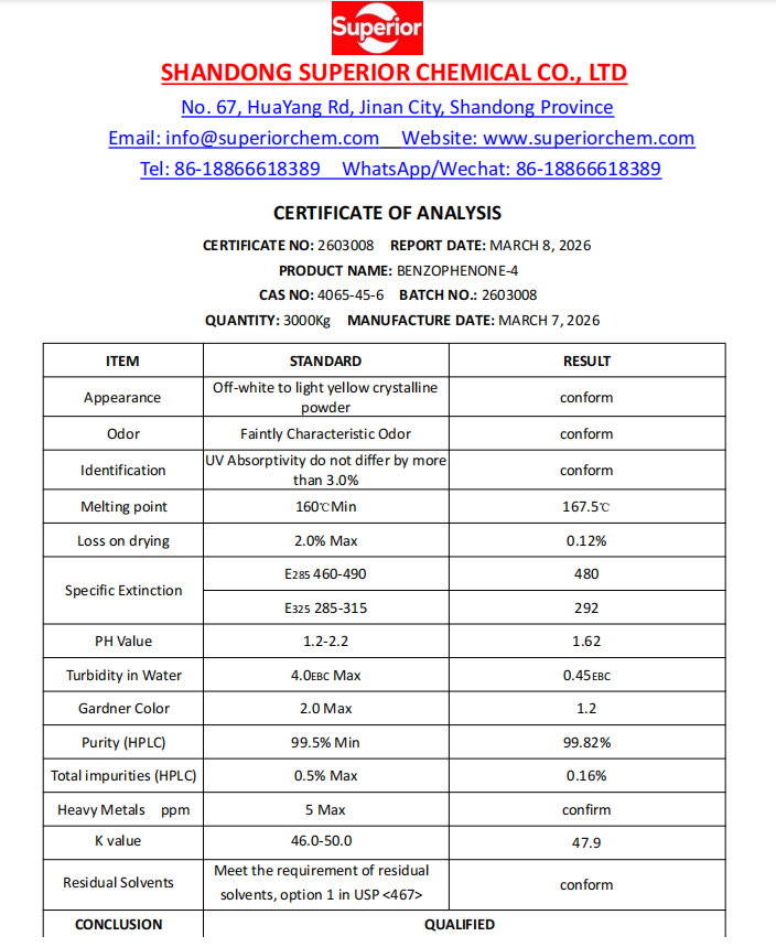 Benzophenone-4 CAS No: 4065-45-6 5 Benzophenone-4