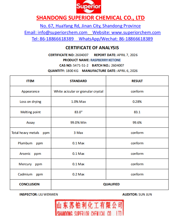 Raspberry Ketone CAS No: 5471-51-2 4 Raspberry Ketone
